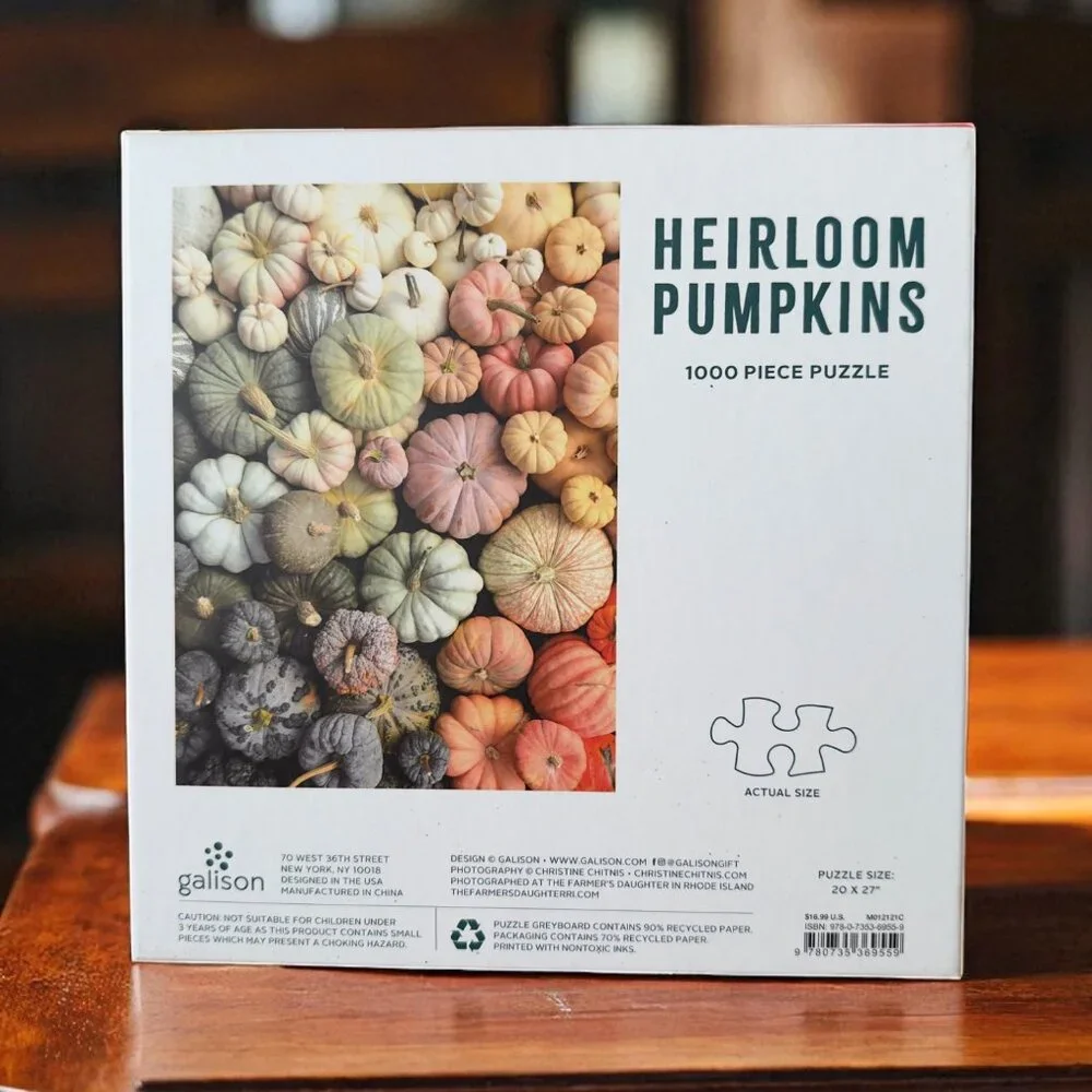 🧩 Galison Heirloom Pumpkins 1000 Piece Jigsaw Puzzle - Picture 3 of 3